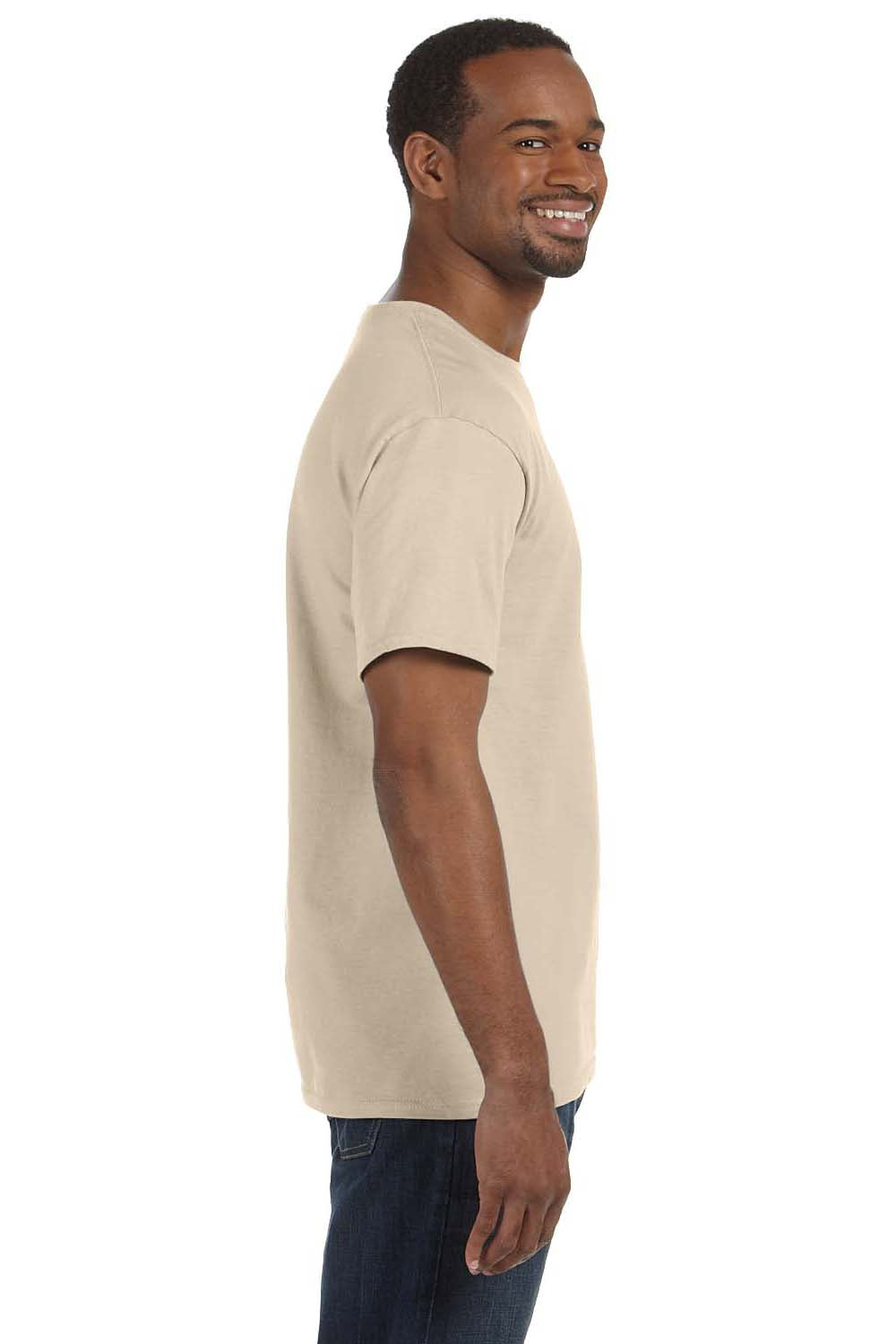 Jerzees 29M Mens Dri-Power Moisture Wicking Short Sleeve Crewneck T-Shirt Sandstone Brown Side