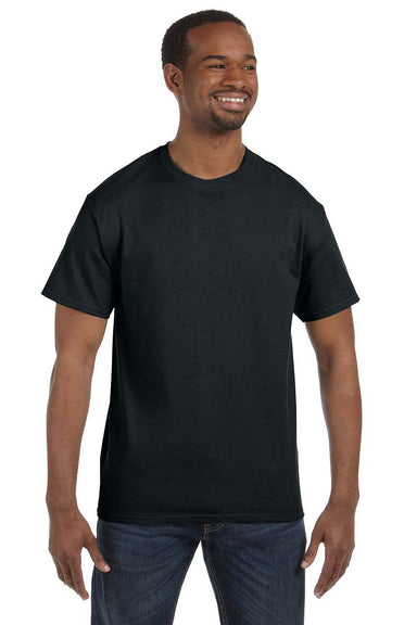 Jerzees 29M Mens Dri-Power Moisture Wicking Short Sleeve Crewneck T-Shirt Black Front