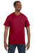 Jerzees 29M Mens Dri-Power Moisture Wicking Short Sleeve Crewneck T-Shirt Cardinal Red Front