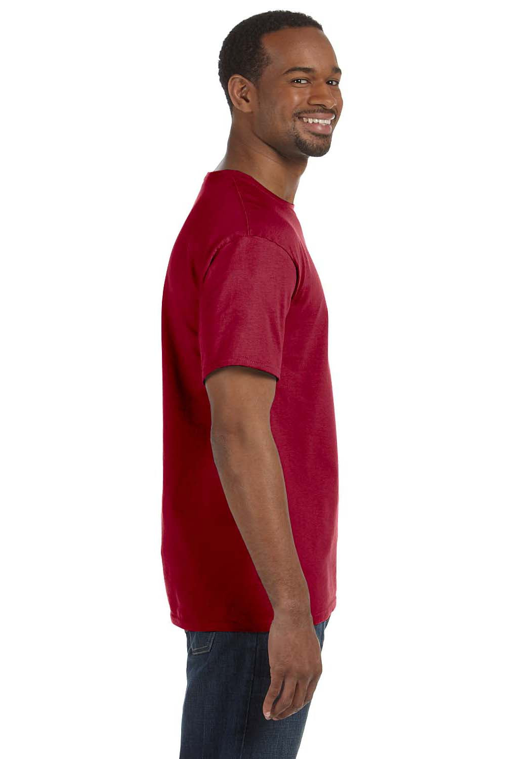 Jerzees 29M Mens Dri-Power Moisture Wicking Short Sleeve Crewneck T-Shirt Cardinal Red Side