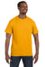 Jerzees 29M Mens Dri-Power Moisture Wicking Short Sleeve Crewneck T-Shirt Gold Front