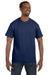 Jerzees 29M Mens Dri-Power Moisture Wicking Short Sleeve Crewneck T-Shirt Navy Blue Front