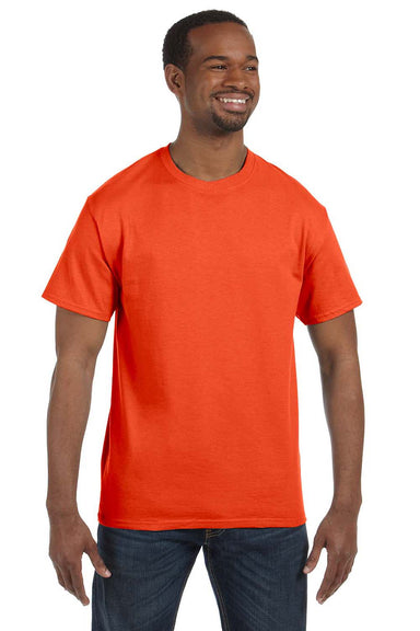 Jerzees 29M Mens Dri-Power Moisture Wicking Short Sleeve Crewneck T-Shirt Burnt Orange Front