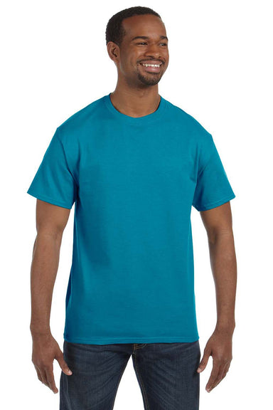 Jerzees 29M Mens Dri-Power Moisture Wicking Short Sleeve Crewneck T-Shirt California Blue Front