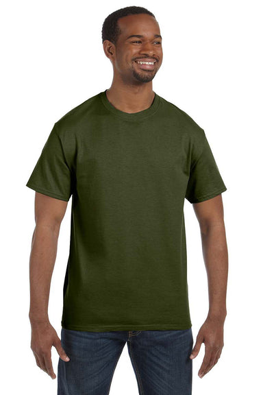 Jerzees 29M Mens Dri-Power Moisture Wicking Short Sleeve Crewneck T-Shirt Military Green Front