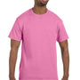Jerzees Mens Dri-Power Moisture Wicking Short Sleeve Crewneck T-Shirt - Azalea Pink
