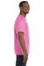 Jerzees 29M Mens Dri-Power Moisture Wicking Short Sleeve Crewneck T-Shirt Azalea Pink Side