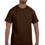 Jerzees Mens Dri-Power Moisture Wicking Short Sleeve Crewneck T-Shirt - Chocolate Brown