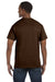 Jerzees 29M Mens Dri-Power Moisture Wicking Short Sleeve Crewneck T-Shirt Chocolate Brown Back