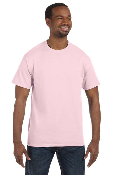 Jerzees 29M Mens Dri-Power Moisture Wicking Short Sleeve Crewneck T-Shirt Classic Pink Front