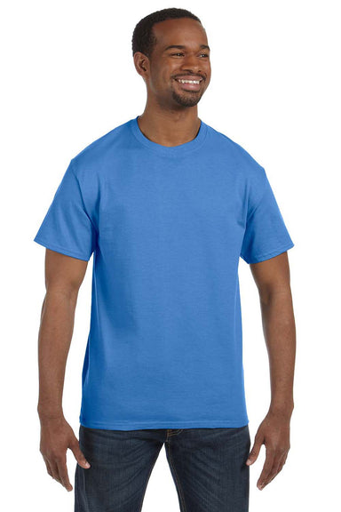 Jerzees 29M Mens Dri-Power Moisture Wicking Short Sleeve Crewneck T-Shirt Columbia Blue Front