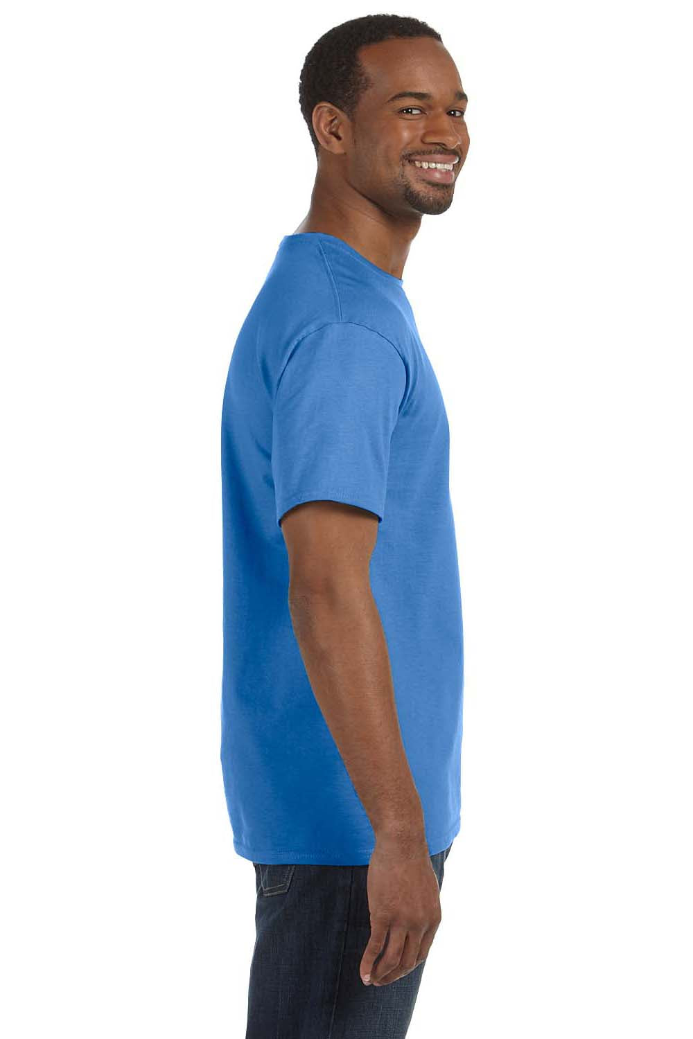Jerzees 29M Mens Dri-Power Moisture Wicking Short Sleeve Crewneck T-Shirt Columbia Blue Side