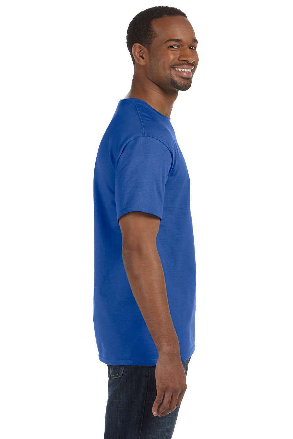 Jerzees 29M Mens Dri-Power Moisture Wicking Short Sleeve Crewneck T-Shirt Royal Blue Side