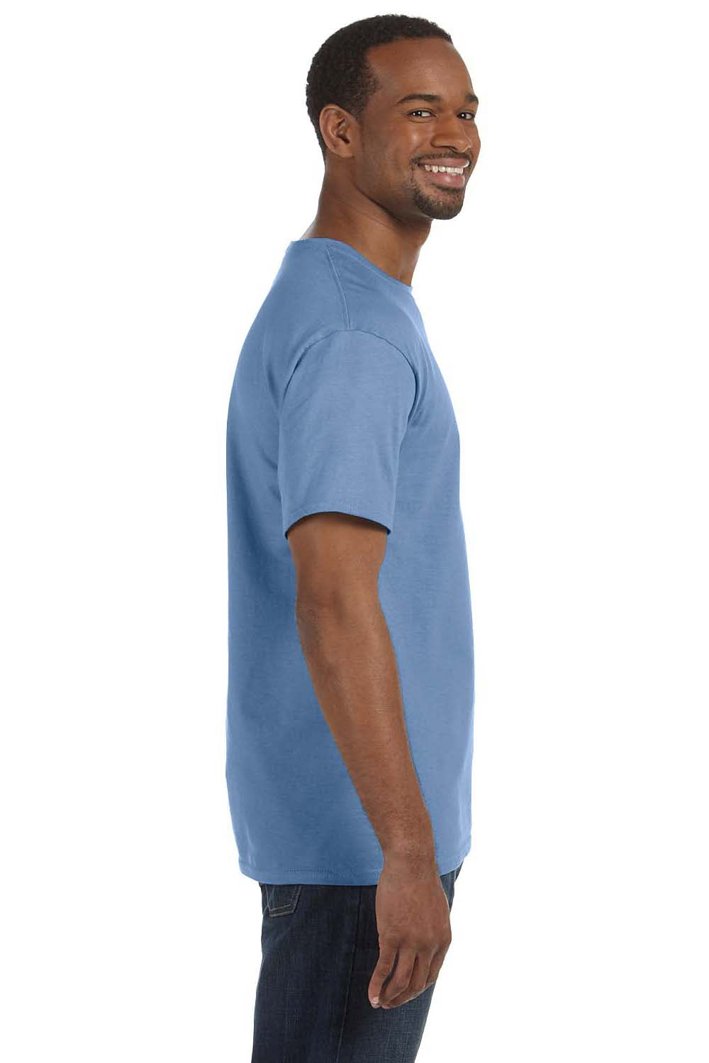 Jerzees 29M Mens Dri-Power Moisture Wicking Short Sleeve Crewneck T-Shirt Light Blue Side