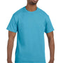 Jerzees Mens Dri-Power Moisture Wicking Short Sleeve Crewneck T-Shirt - Aquatic Blue