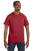 Jerzees 29M Mens Dri-Power Moisture Wicking Short Sleeve Crewneck T-Shirt Crimson Red Front
