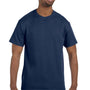 Jerzees Mens Dri-Power Moisture Wicking Short Sleeve Crewneck T-Shirt - Vintage Heather Navy Blue
