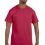Jerzees Mens Dri-Power Moisture Wicking Short Sleeve Crewneck T-Shirt - Vintage Heather Red