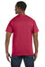 Jerzees 29M Mens Dri-Power Moisture Wicking Short Sleeve Crewneck T-Shirt Heather Red Back