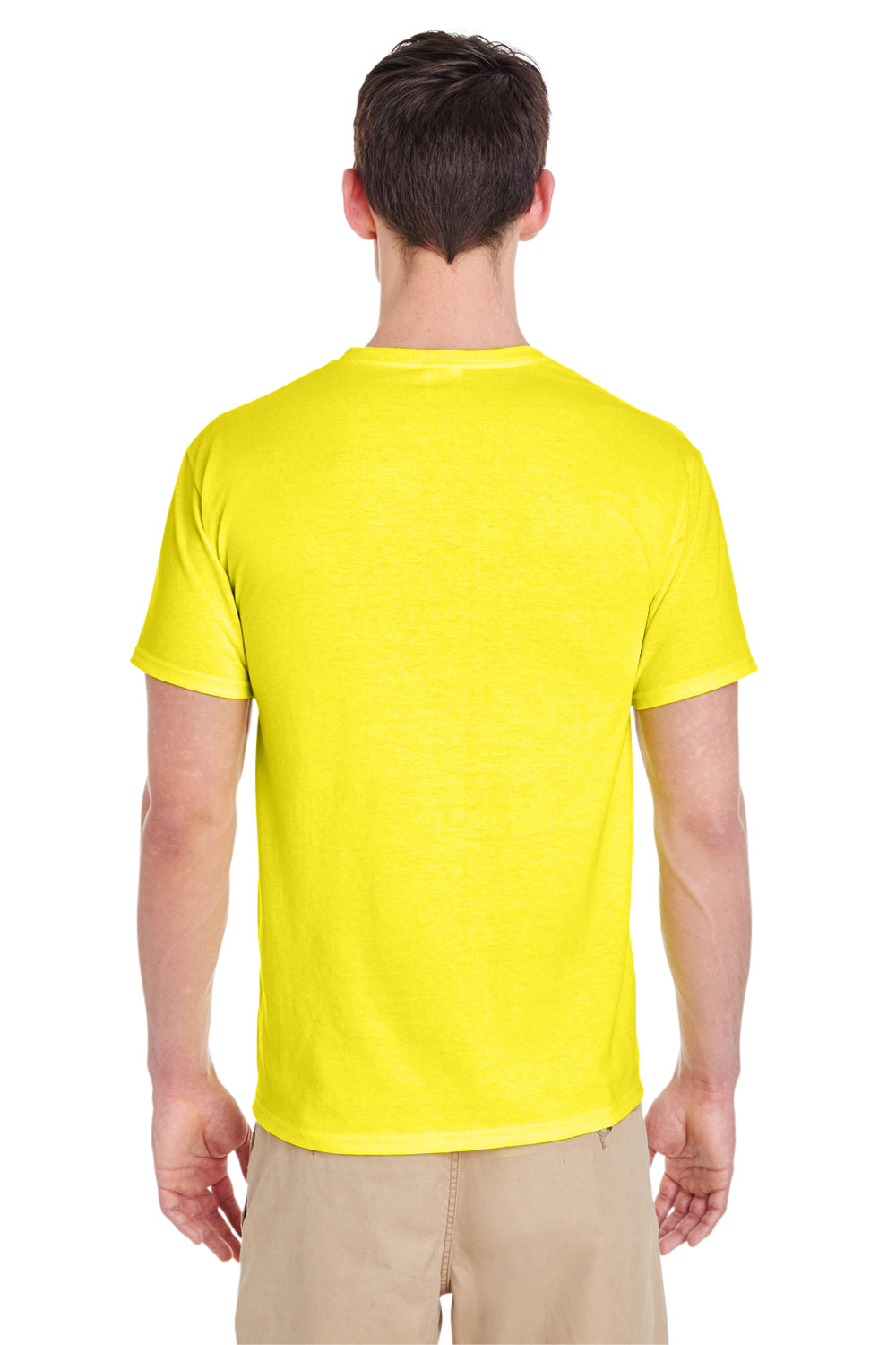 Jerzees 29M Mens Dri-Power Moisture Wicking Short Sleeve Crewneck T-Shirt Neon Yellow Back