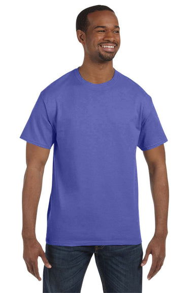 Jerzees 29M/29MR/29MT Mens Dri-Power Moisture Wicking Short Sleeve Crewneck T-Shirt Violet Front