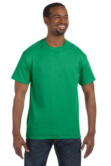 Jerzees 29M/29MR/29MT Mens Dri-Power Moisture Wicking Short Sleeve Crewneck T-Shirt Heather Irish Green Front