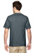 Jerzees 29P Mens Dri-Power Moisture Wicking Short Sleeve Crewneck T-Shirt w/ Pocket Heather Black Back
