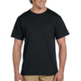 Jerzees Mens Dri-Power Moisture Wicking Short Sleeve Crewneck T-Shirt w/ Pocket - Black