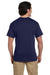 Jerzees 29P Mens Dri-Power Moisture Wicking Short Sleeve Crewneck T-Shirt w/ Pocket Navy Blue Back