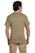 Jerzees 29P Mens Dri-Power Moisture Wicking Short Sleeve Crewneck T-Shirt w/ Pocket Khaki Brown Back