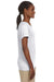 Jerzees 29WR Womens Dri-Power Moisture Wicking Short Sleeve Crewneck T-Shirt White Side