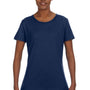 Jerzees Womens Dri-Power Moisture Wicking Short Sleeve Crewneck T-Shirt - Navy Blue - Closeout