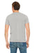Bella + Canvas 3005 Mens Jersey Short Sleeve V-Neck T-Shirt Silver Grey Back