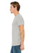 Bella + Canvas 3005 Mens Jersey Short Sleeve V-Neck T-Shirt Silver Grey Side