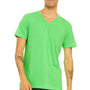 Bella + Canvas Mens Jersey Short Sleeve V-Neck T-Shirt - Neon Green - Closeout