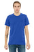 Bella + Canvas 3021 Mens Jersey Short Sleeve Crewneck T-Shirt w/ Pocket Royal Blue Front