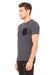 Bella + Canvas 3021 Mens Jersey Short Sleeve Crewneck T-Shirt w/ Pocket Heather Dark Grey/Black Side