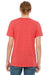 Bella + Canvas 3021 Mens Jersey Short Sleeve Crewneck T-Shirt w/ Pocket Heather Red/Heather Grey Back