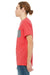 Bella + Canvas 3021 Mens Jersey Short Sleeve Crewneck T-Shirt w/ Pocket Heather Red/Heather Grey Side