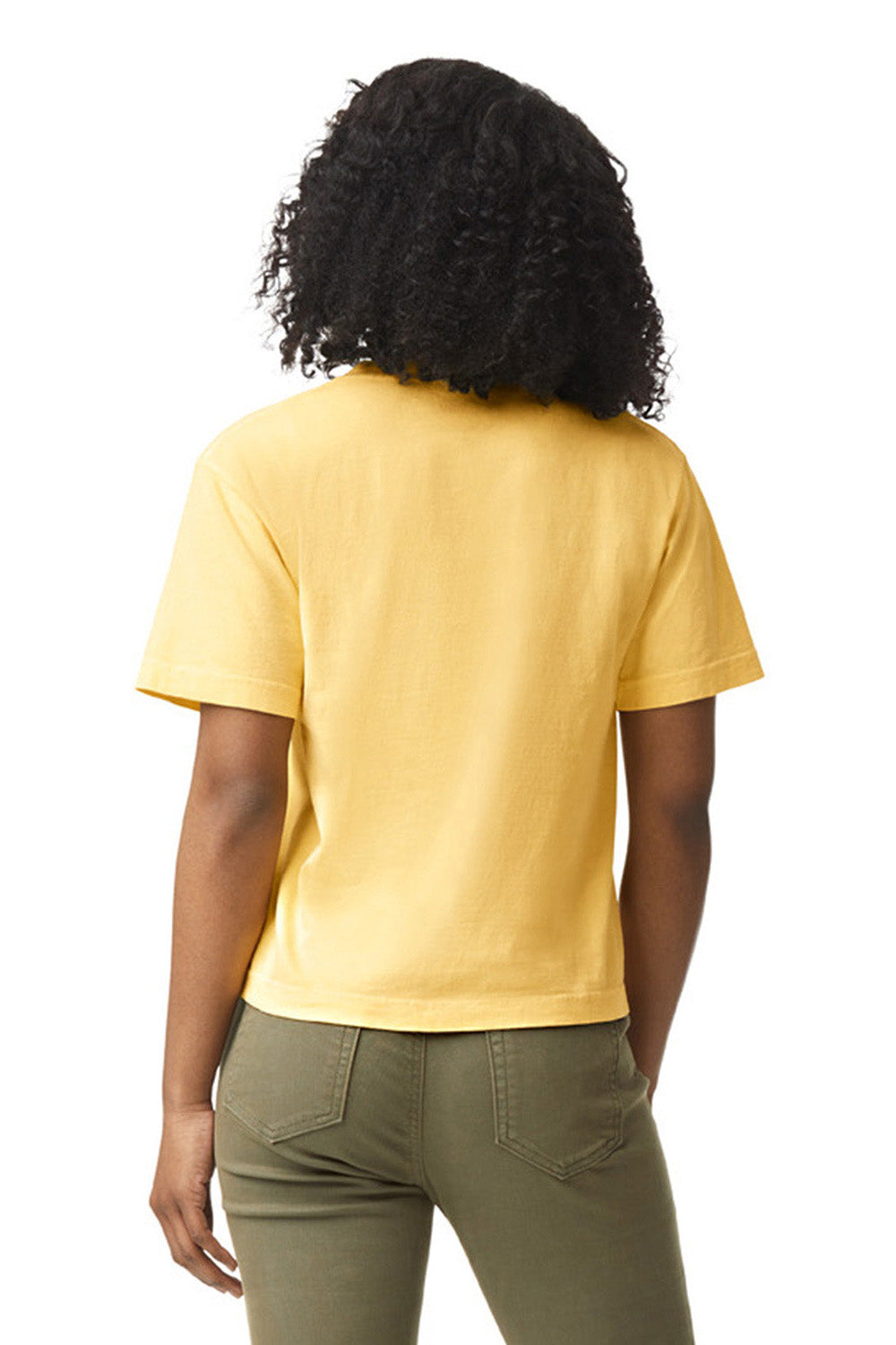 Comfort Colors 3023CL Womens Short Sleeve Crewneck T-Shirt Butter Yellow Back