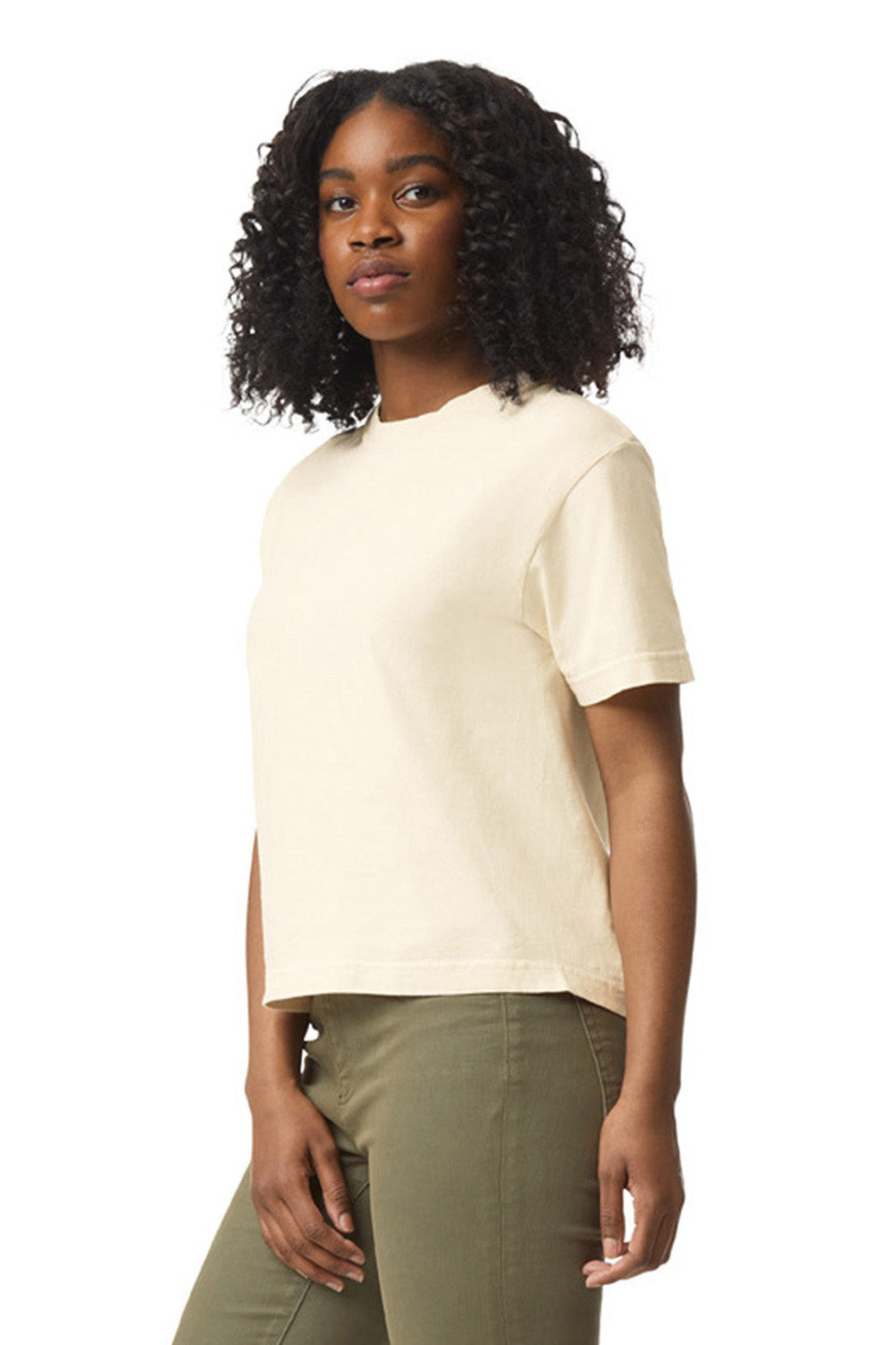 Comfort Colors 3023CL Womens Short Sleeve Crewneck T-Shirt Ivory Side