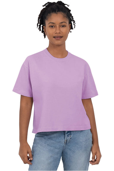Comfort Colors 3023CL Womens Short Sleeve Crewneck T-Shirt Orchid Purple Front