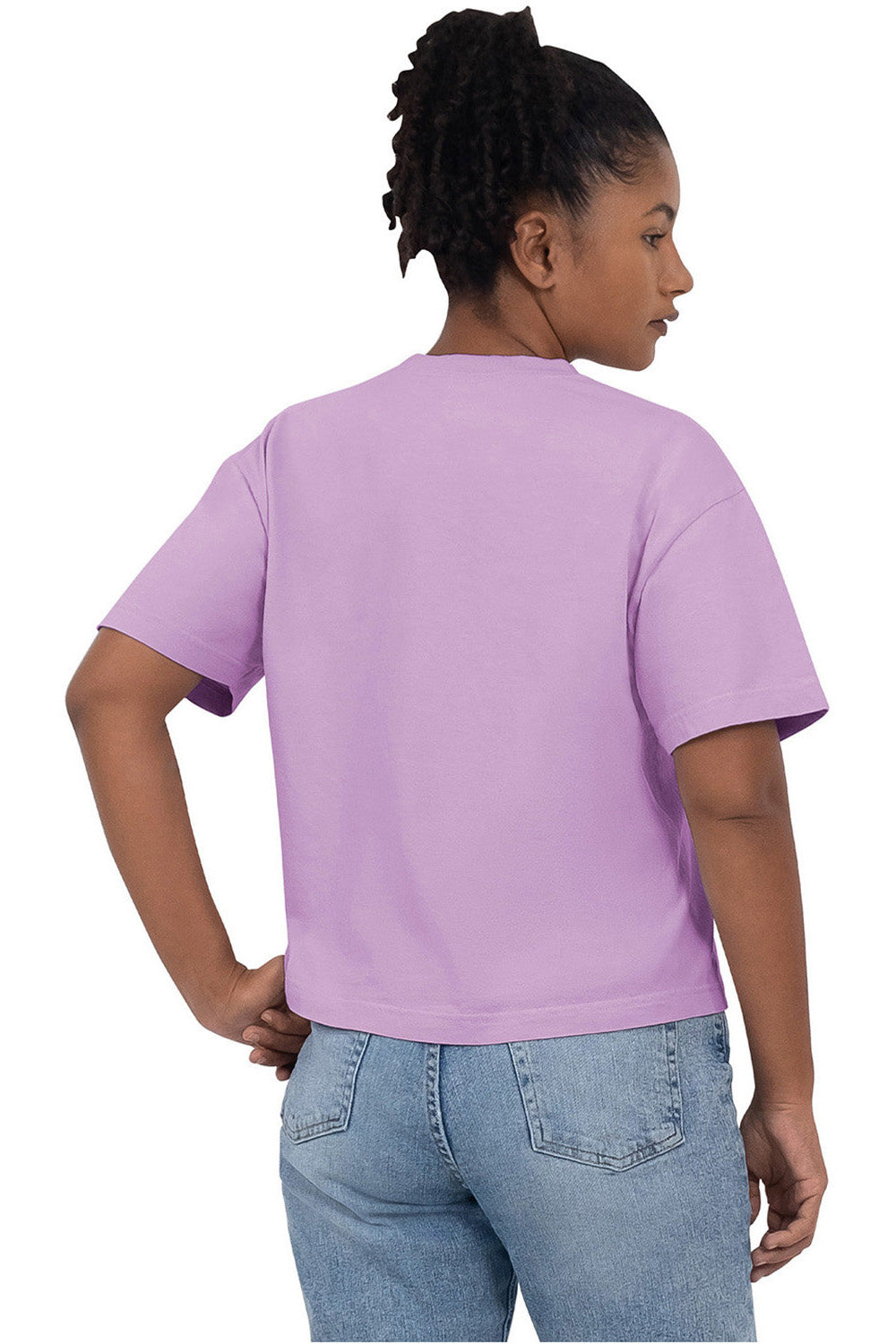 Comfort Colors 3023CL Womens Short Sleeve Crewneck T-Shirt Orchid Purple Back