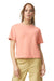 Comfort Colors 3023CL Womens Short Sleeve Crewneck T-Shirt Peachy Front