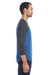 Threadfast Apparel 302G Mens 3/4 Sleeve Crewneck T-Shirt Royal Blue/Black Side