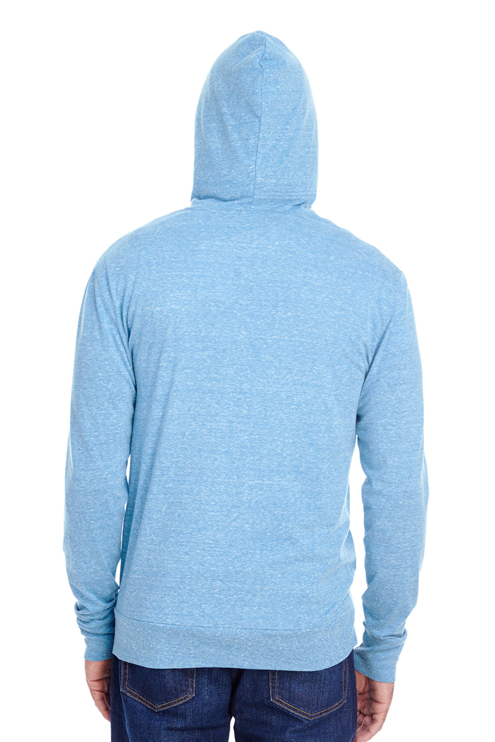 Threadfast Apparel 302Z Mens Full Zip Hooded Sweatshirt Hoodie Royal Blue Back