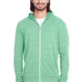 Threadfast Apparel Mens Full Zip Hooded Sweatshirt Hoodie - Green