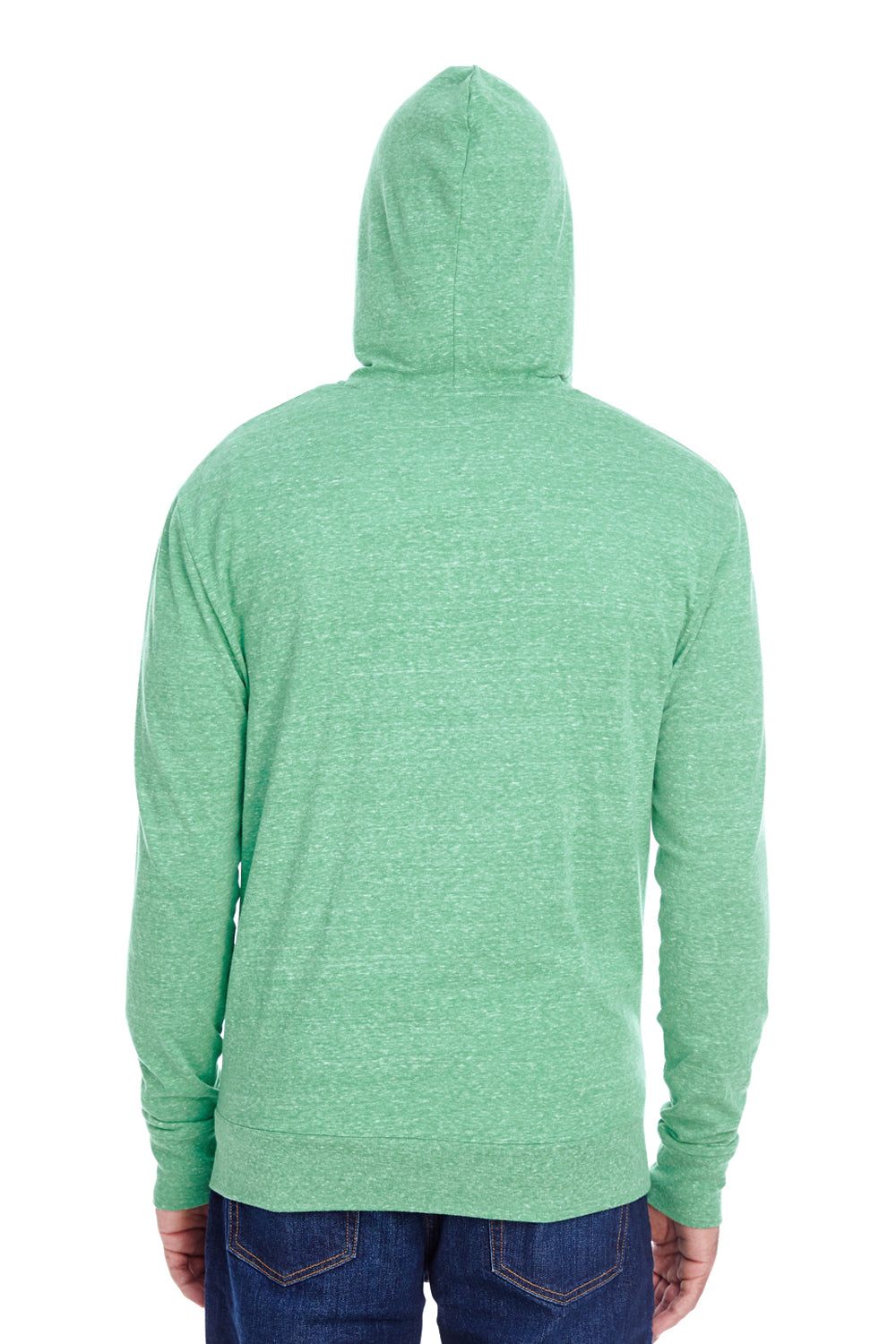 Threadfast Apparel 302Z Mens Full Zip Hooded Sweatshirt Hoodie Green Back