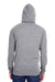 Threadfast Apparel 302Z Mens Full Zip Hooded Sweatshirt Hoodie Grey Back