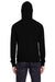 Threadfast Apparel 302Z Mens Full Zip Hooded Sweatshirt Hoodie Solid Black Back